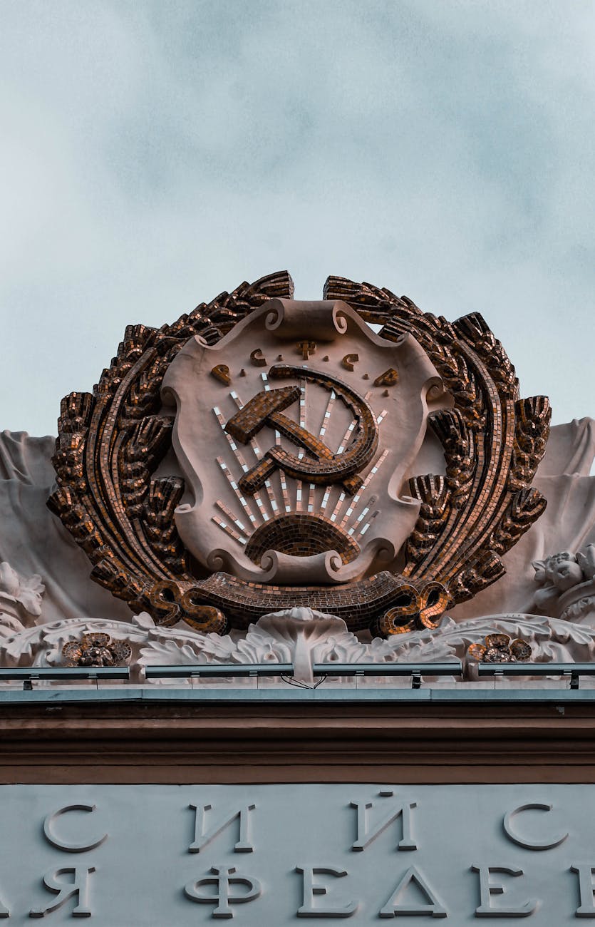 close up of soviet ornament